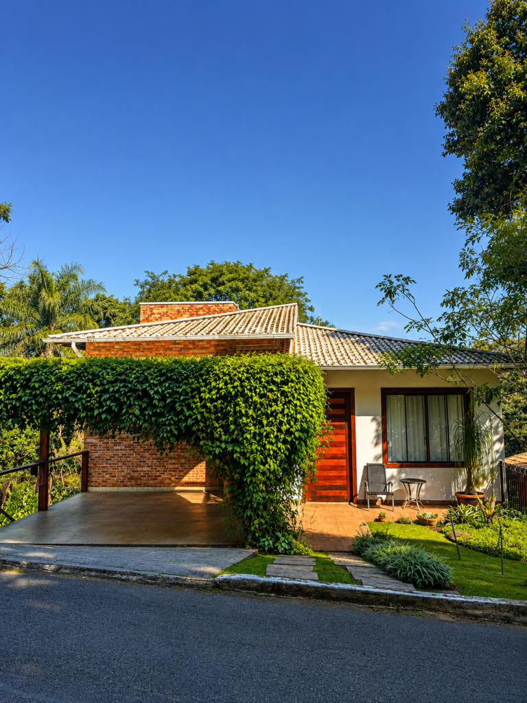 Casa completa, 4 quartos, gourmet, piscina e vista para área verde