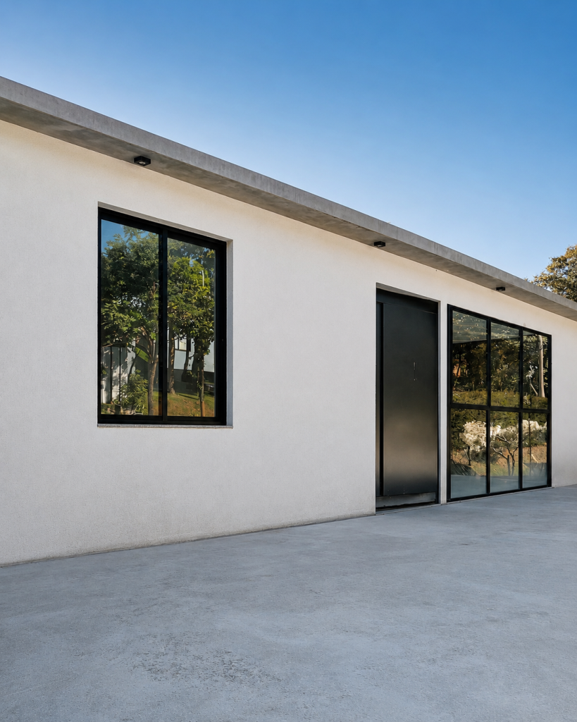 Casa contemporânea com piscina, sauna e vista para área preservada